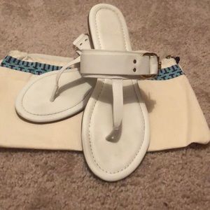 Tory Burch white calf leather sandal sz 8